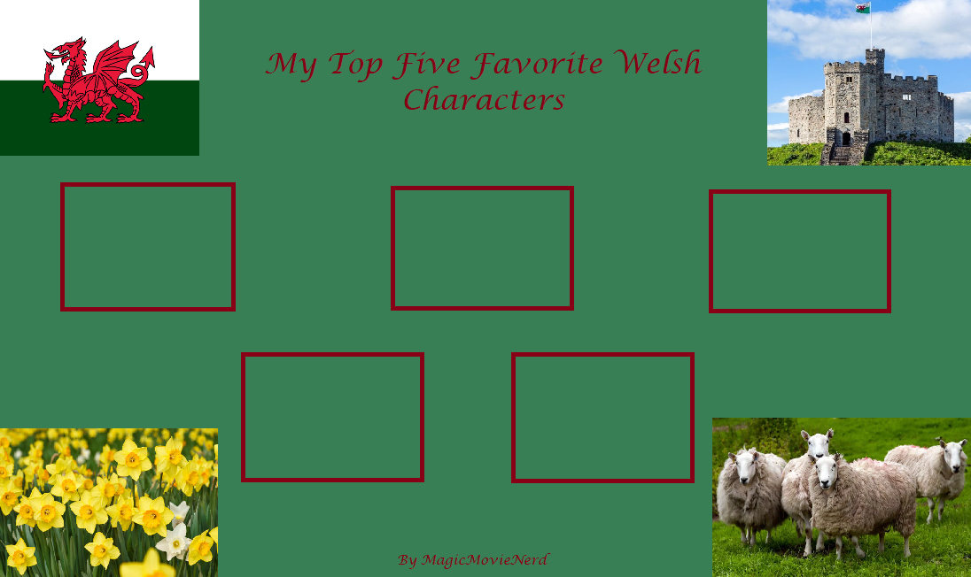 Welsh Animators Top 5 Welsh Characters by MagicMovieNerd on DeviantArt