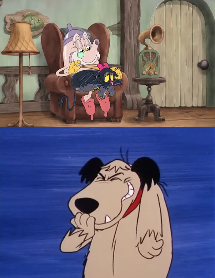 Muttley the dog deals laughing