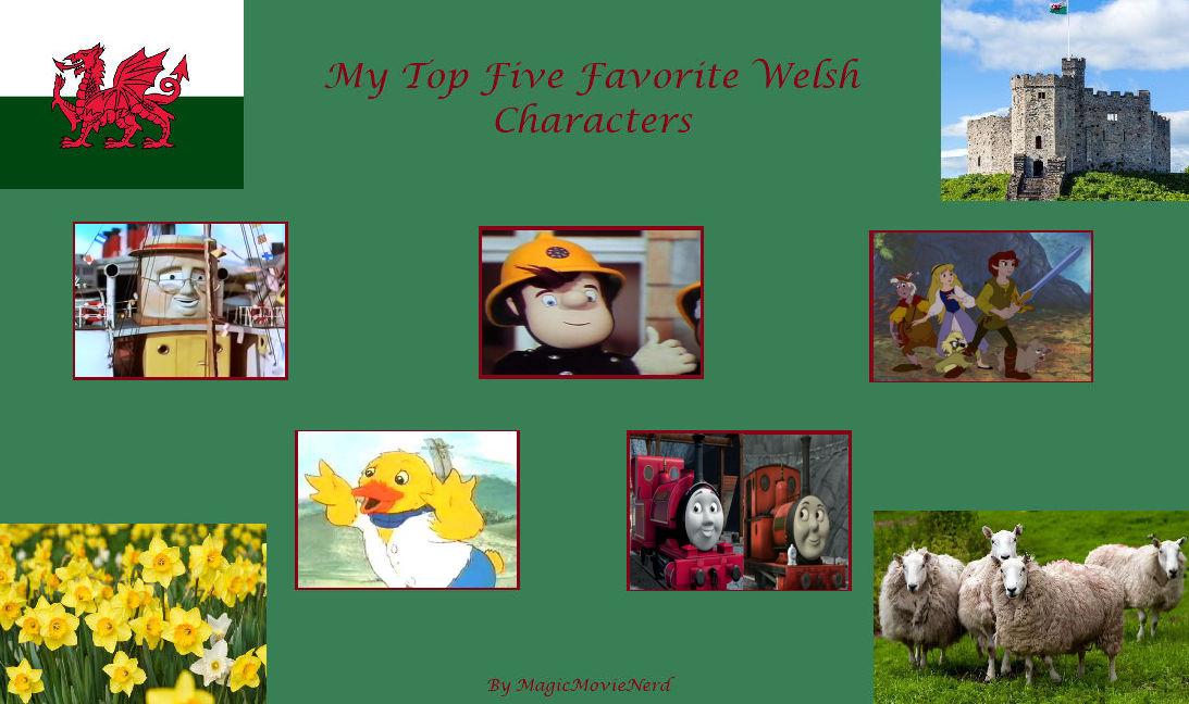 Welsh Animators Top 5 Welsh Characters by MagicMovieNerd on DeviantArt