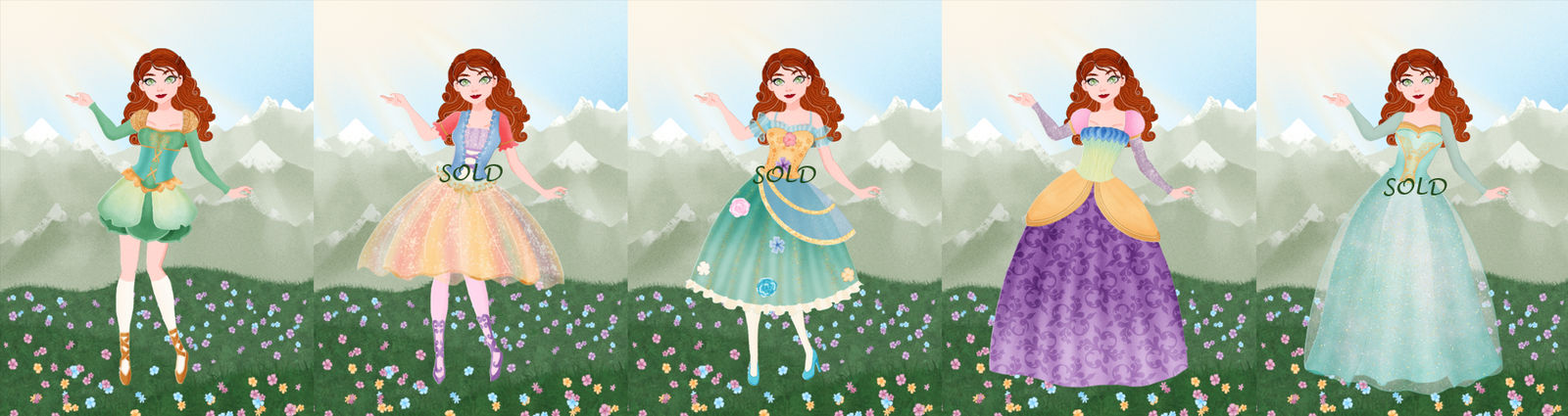 Springtime Outfits for Sale (2/5 Open) by MagicMovieNerd on DeviantArt