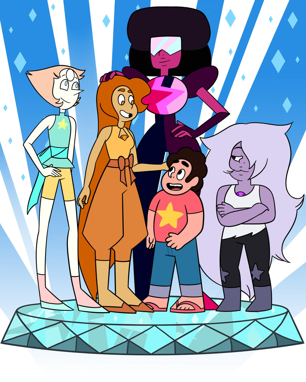 Topaz and the Crystal Gems! by LeesiGalaxy