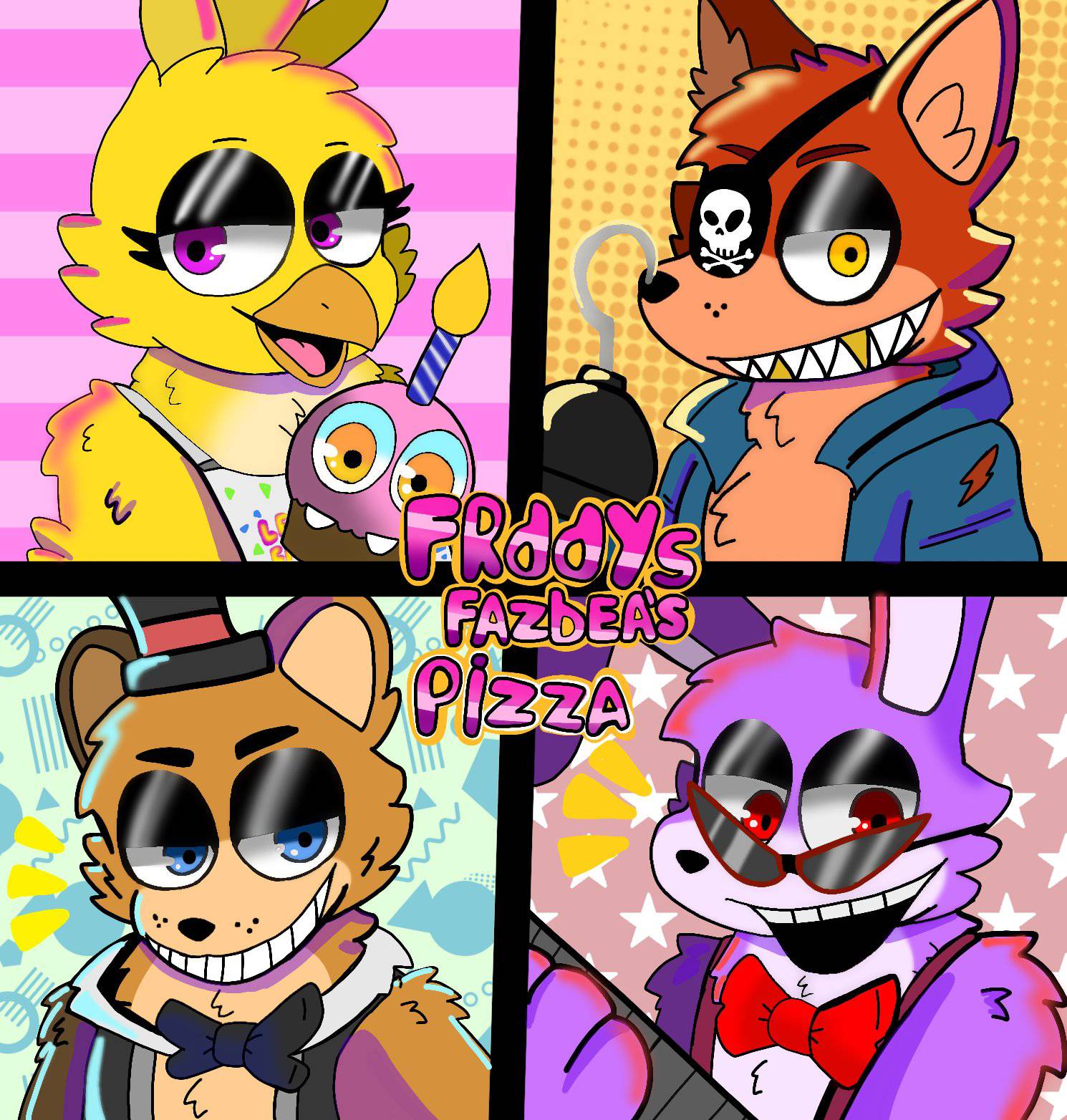 Fnaf 4 animatronics by ShizArtis8783 on DeviantArt