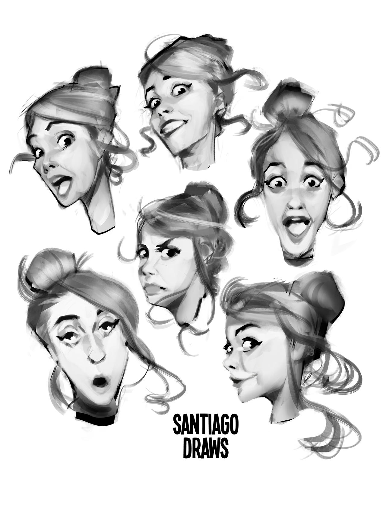 Expressions Faces Practice by bySantiagoDraws on DeviantArt