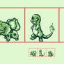 Pokemon Gen 1 Starters sprite remade GB style