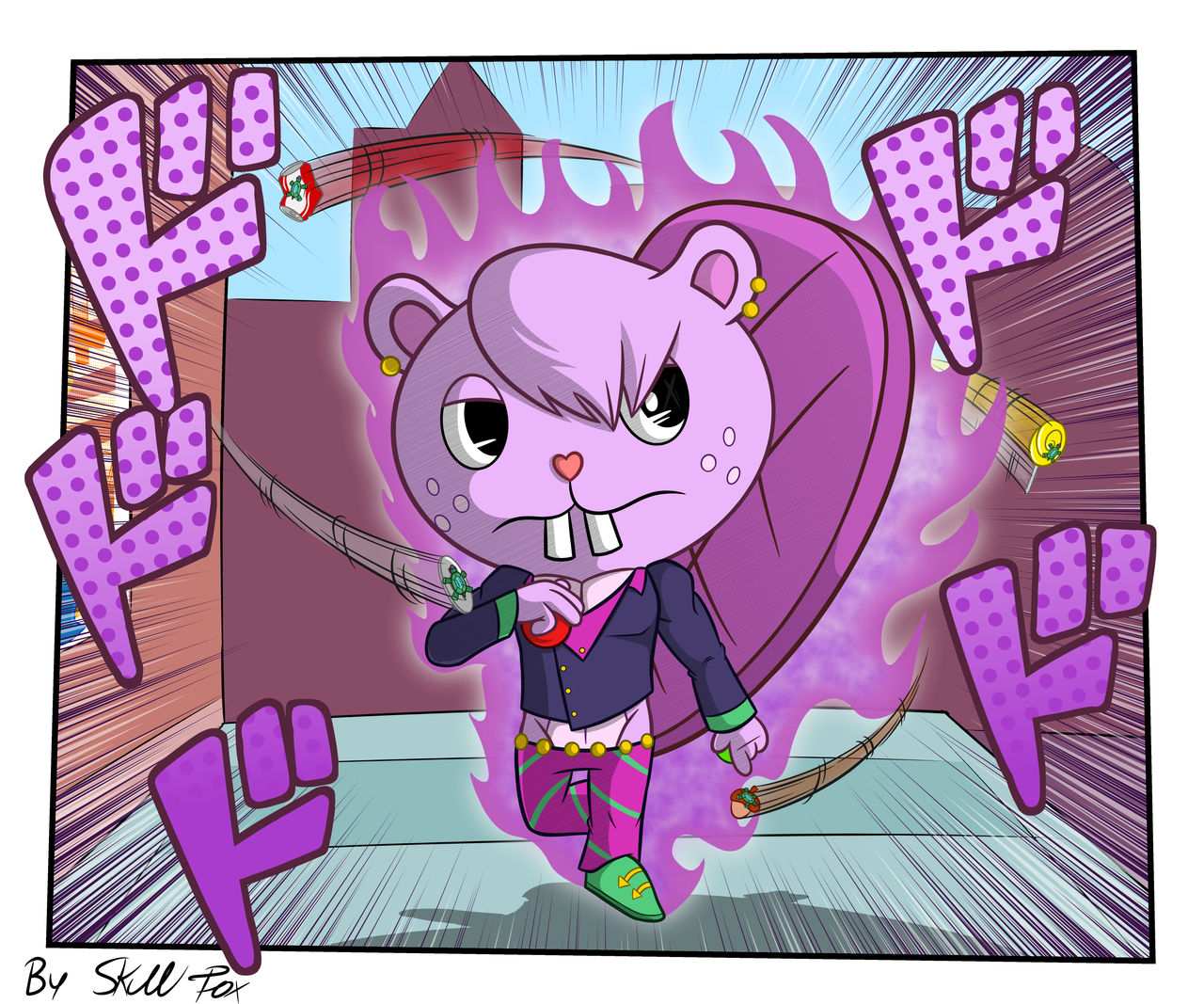 HTF JJBA Toothy and I ran (so far away) by skull1045fox on DeviantArt