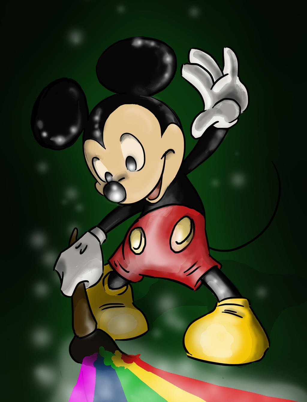 paint brush Mickey