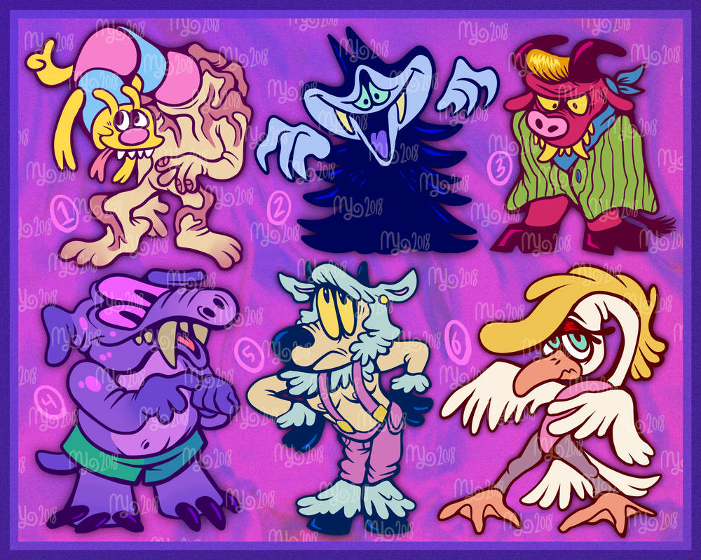 Wacky Fellas (ALL TAKEN) (REDUCED PRICE) by Angry-Baby