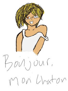 Jou in a Tank Top and Glasses Speaking French