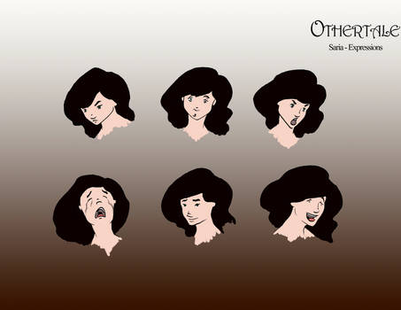 Othertale Expression Sheet- Saria