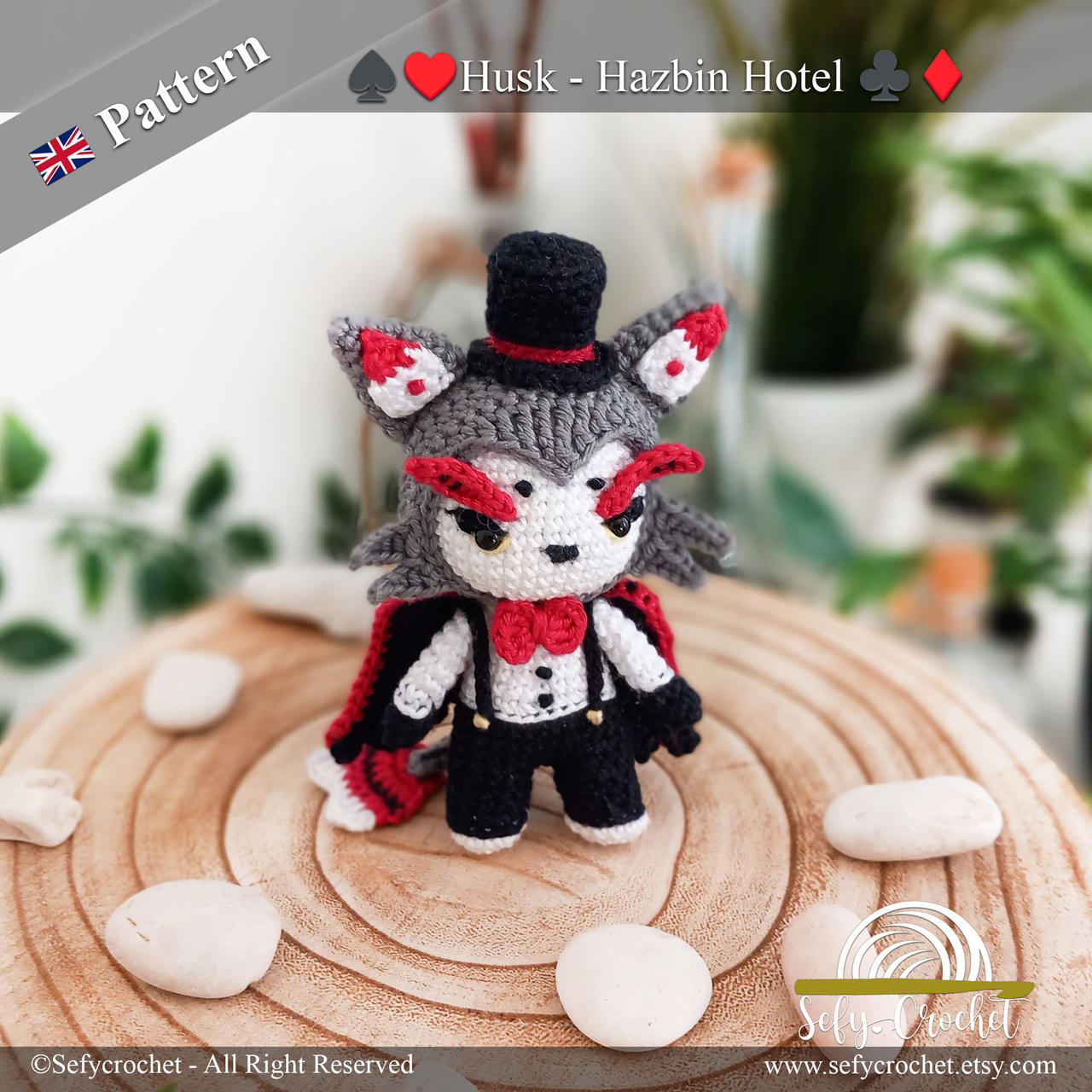 Husk Hazbin Hotel Crochet Pattern by SefyCrochet on DeviantArt Husk Hazbin Hotel Crochet Pattern by SefyCrochet on DeviantArt