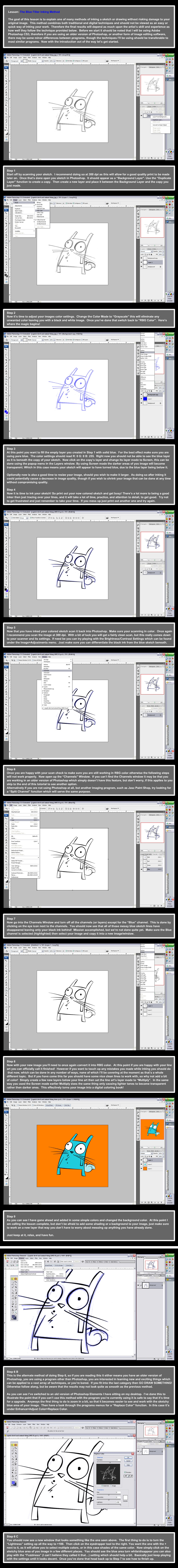 Lesson: Blue Filter Inking