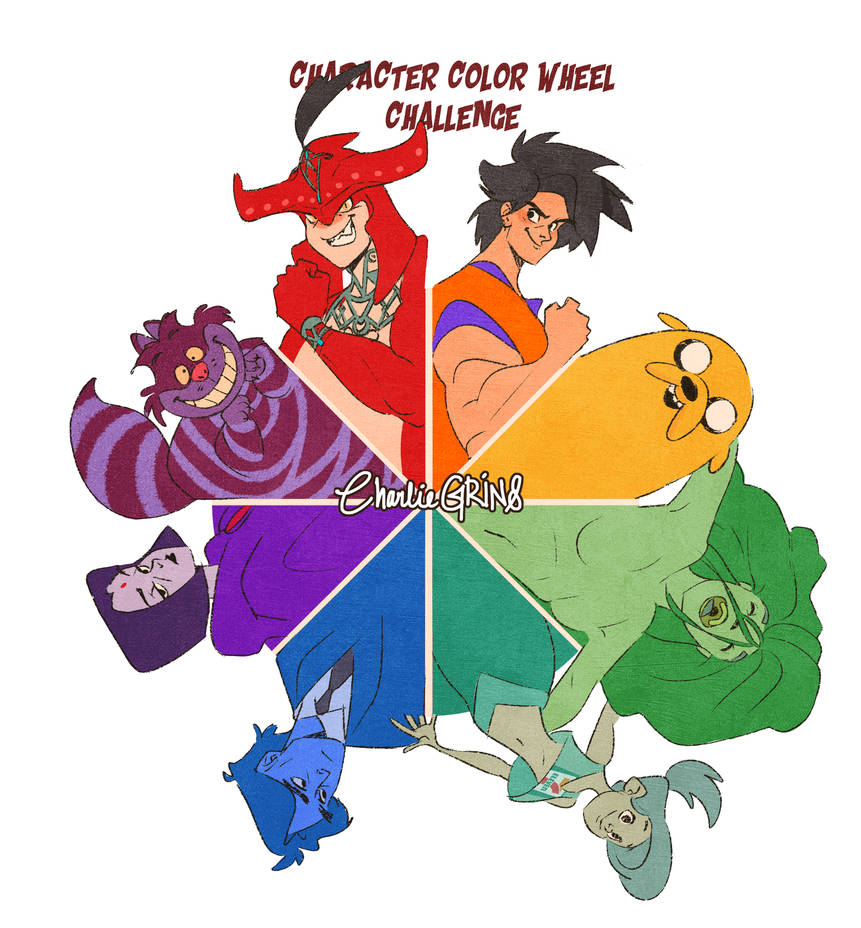 Character Color Wheel Challenge Complete by CharlieGrins on DeviantArt