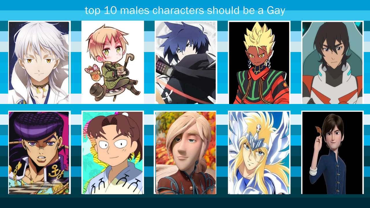top 10 male characters should be a Gay by amychen803 on DeviantArt