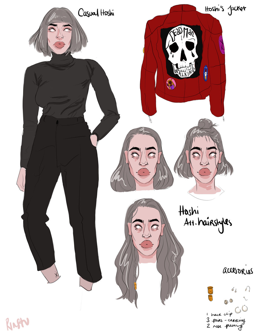 OC character Sheet by rinillustrations on DeviantArt