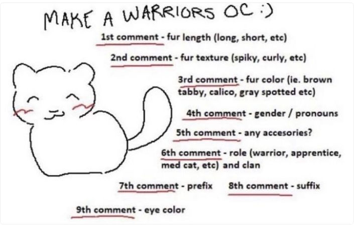 One more buzz word and ill do it - warrior cats oc