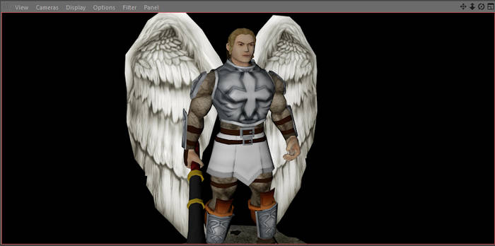 Low poly 3D Lance Angel Hero Tower