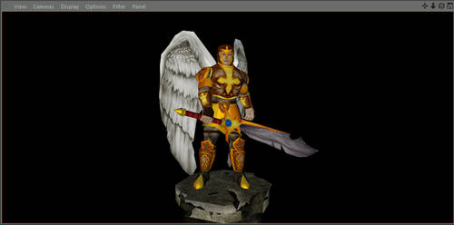 Low poly 3D Lance Angel Hero (upgraded) Tower