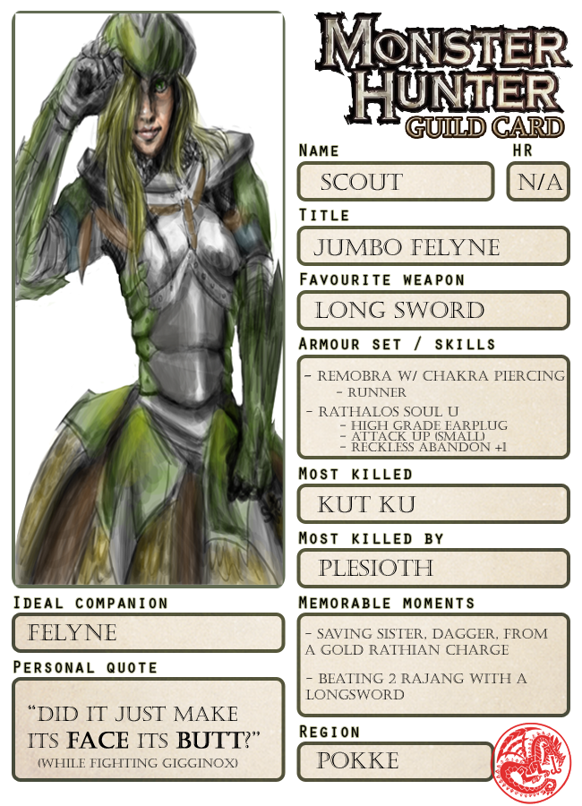 Guild Card Monster Hunter Guild Card by Sukautto on DeviantArt