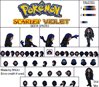 Pokemon SV - Geeta Trainer Sprites [GBA Style] by RHcks on DeviantArt