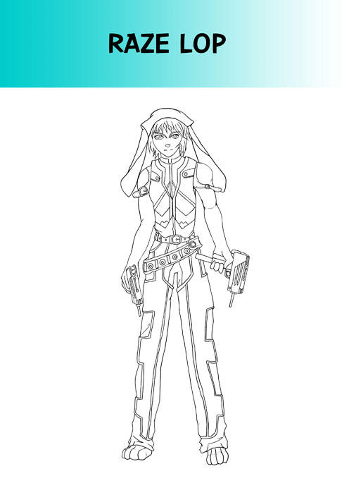 Raze_outline by saiias on DeviantArt