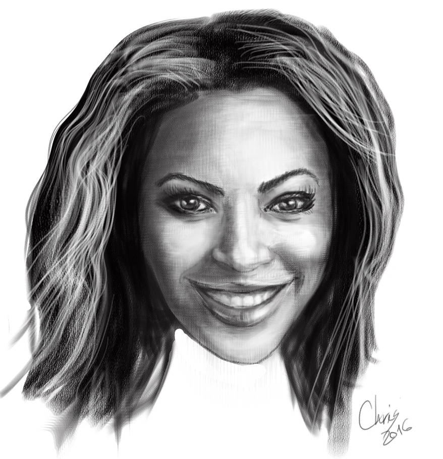 Beyonce Portrait Digital Drawing by chrisart85 on DeviantArt