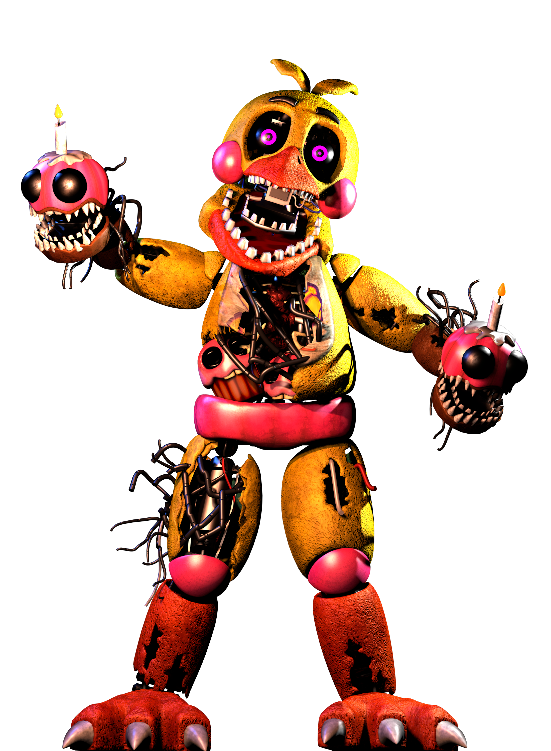 Withered Chica [REMAKE] by Spring-o-bonnie on DeviantArt