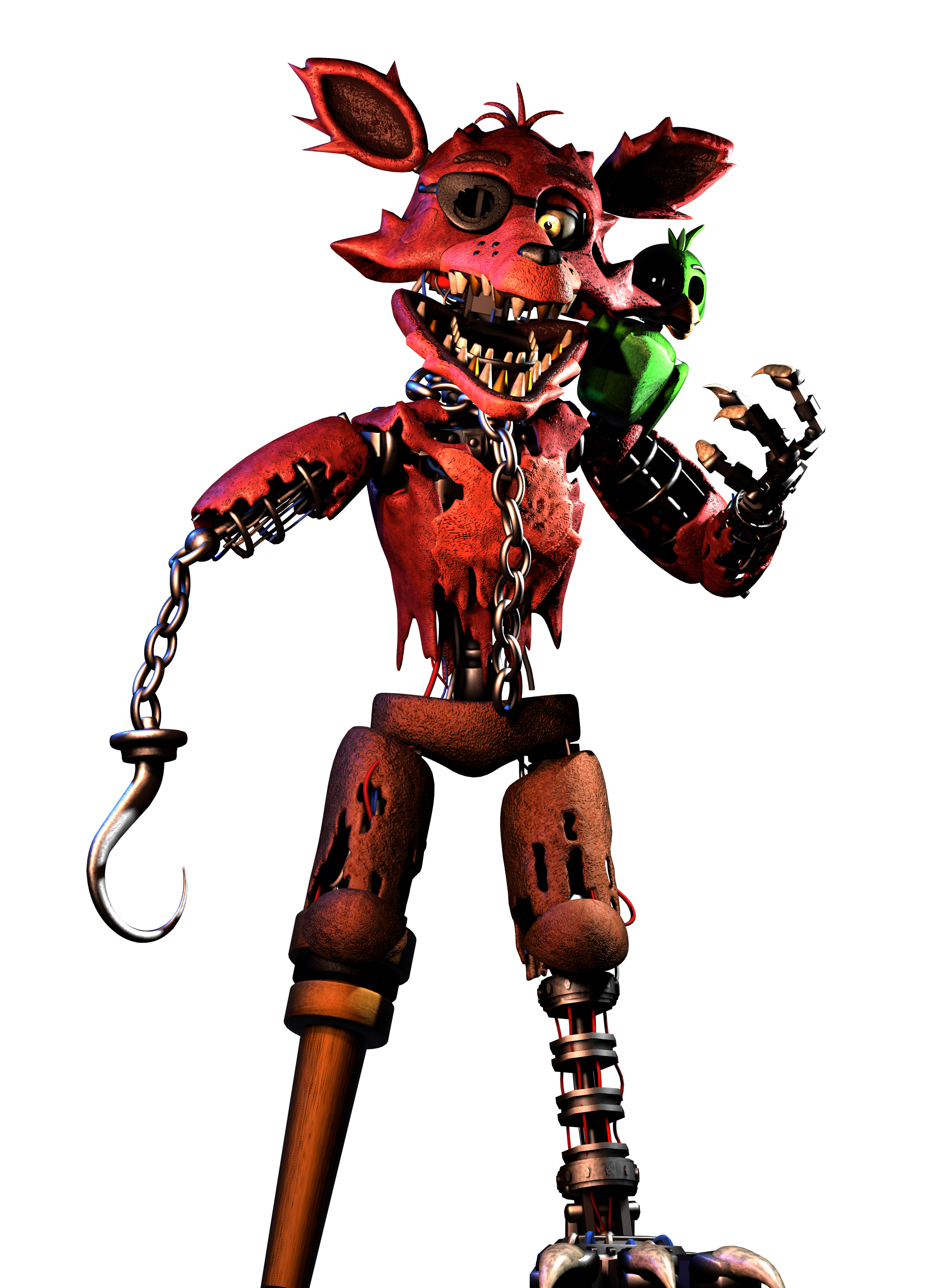 FNaF 2 Withered Foxy C4D Render by puchaolxd on DeviantArt