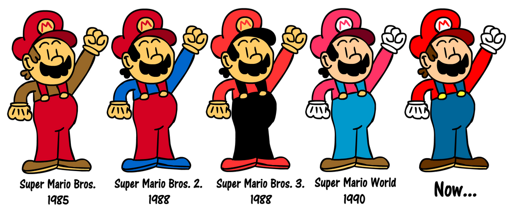 Mario Back Then Mario through the years by MarioBeatle120 on DeviantArt