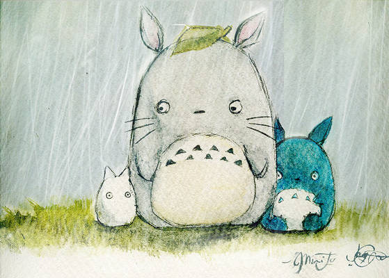 totoro :: watercolor collab