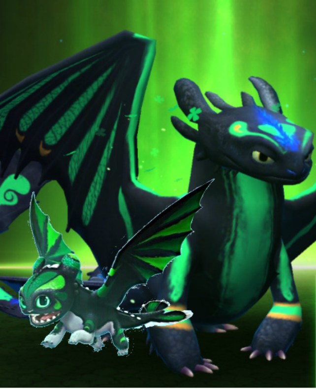 Toothless and Ruffrunner St Patrick's Day by KingDino322 on DeviantArt
