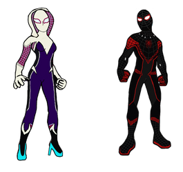 Spider-Gwen And Spy D by KingDino322