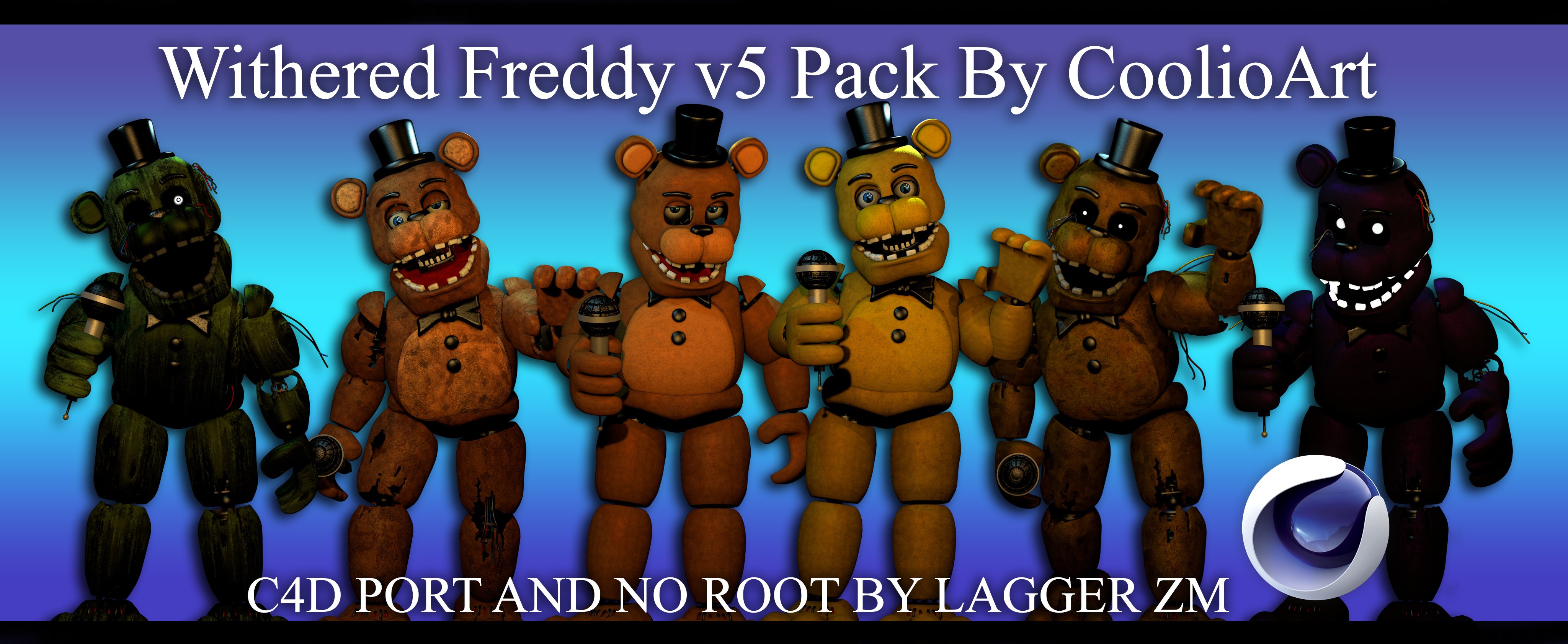 Withered Freddy (C4D) : r/fivenightsatfreddys