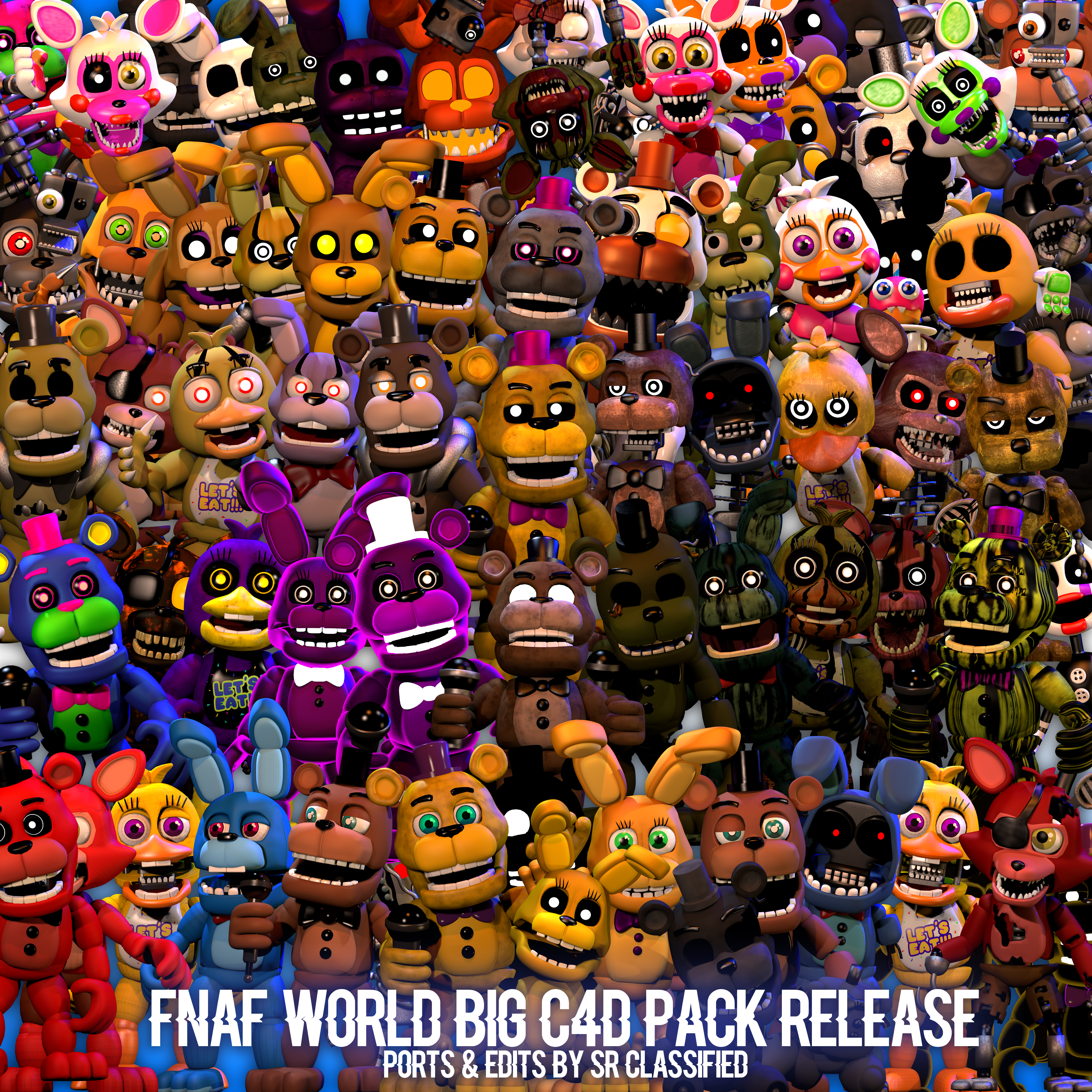 Cinema4D-Ports) FNaF World Pack C4D Release by Bun-Zai on DeviantArt