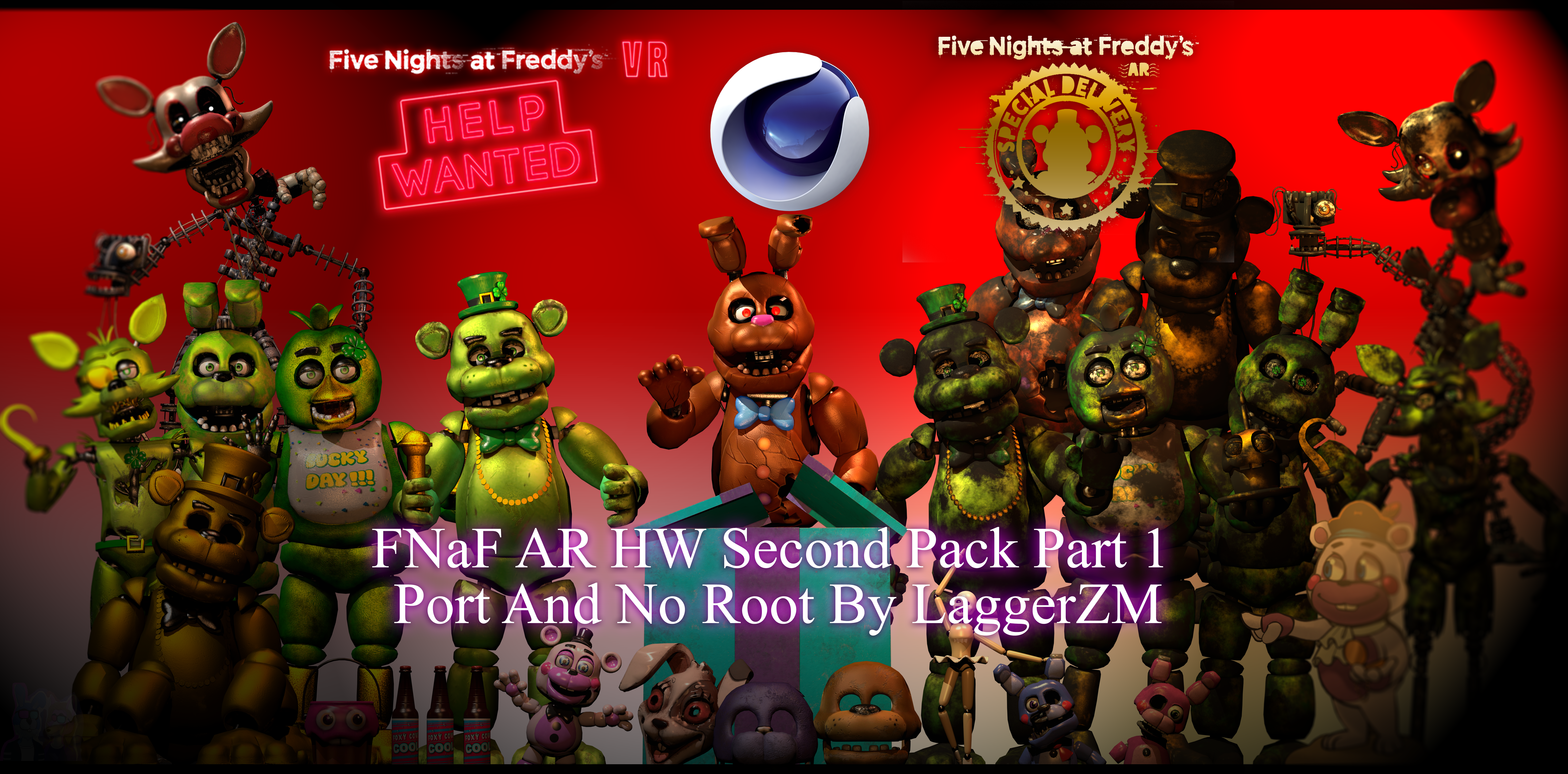 Cinema4D-Ports) FNaF AR HW Second Pack Download by Bun-Zai on DeviantArt