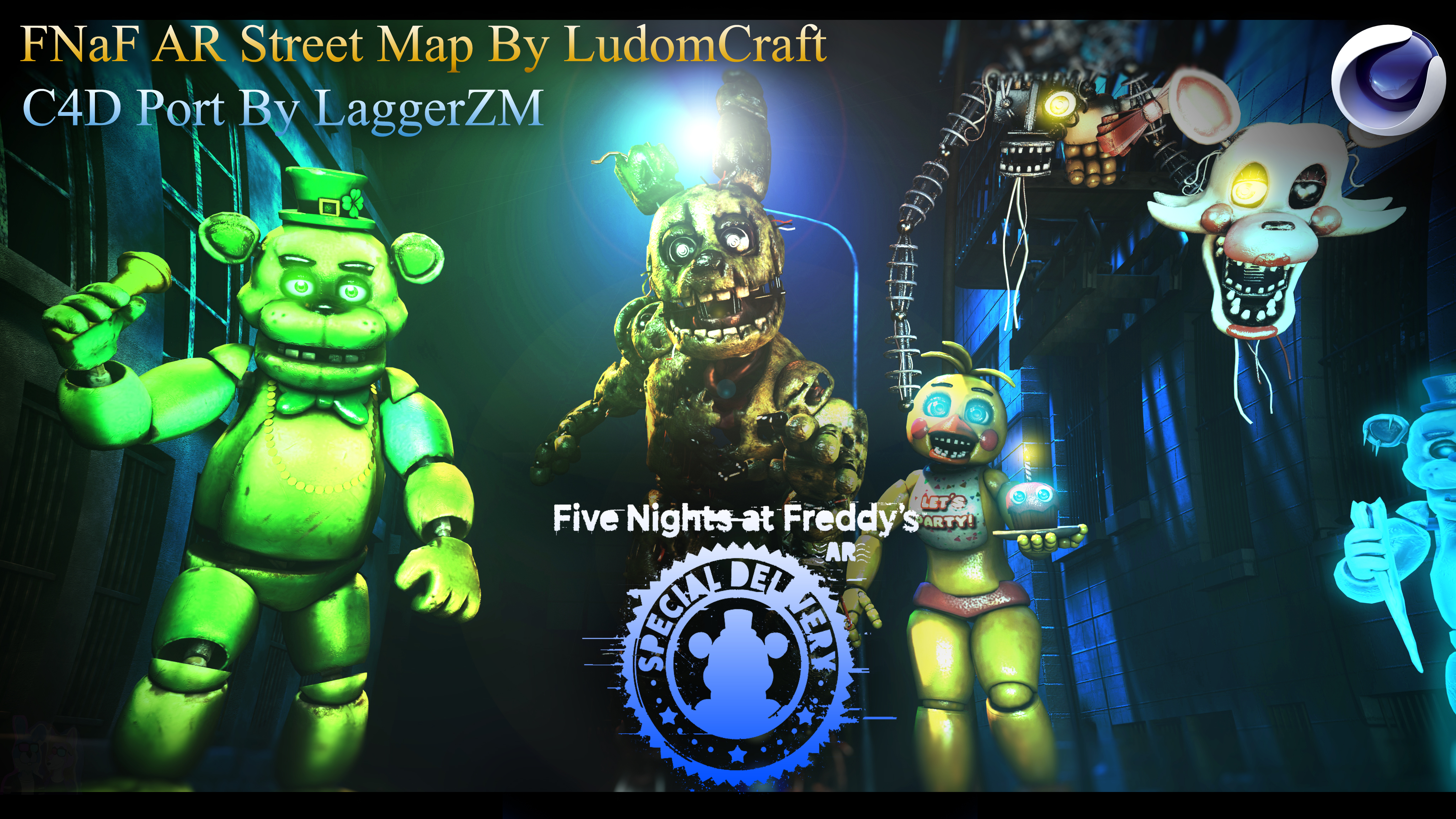 C4D-Ports) FNaF AR Street Map By LudomCraft C4D by Bun-Zai on DeviantArt