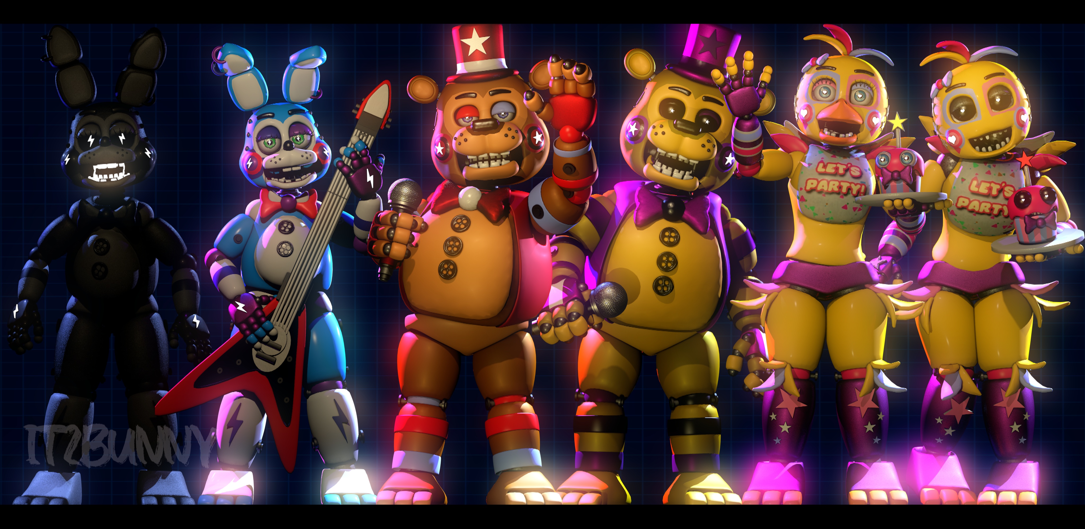 C4D FNAF  The Happy Animatronics by Tinar25 on DeviantArt