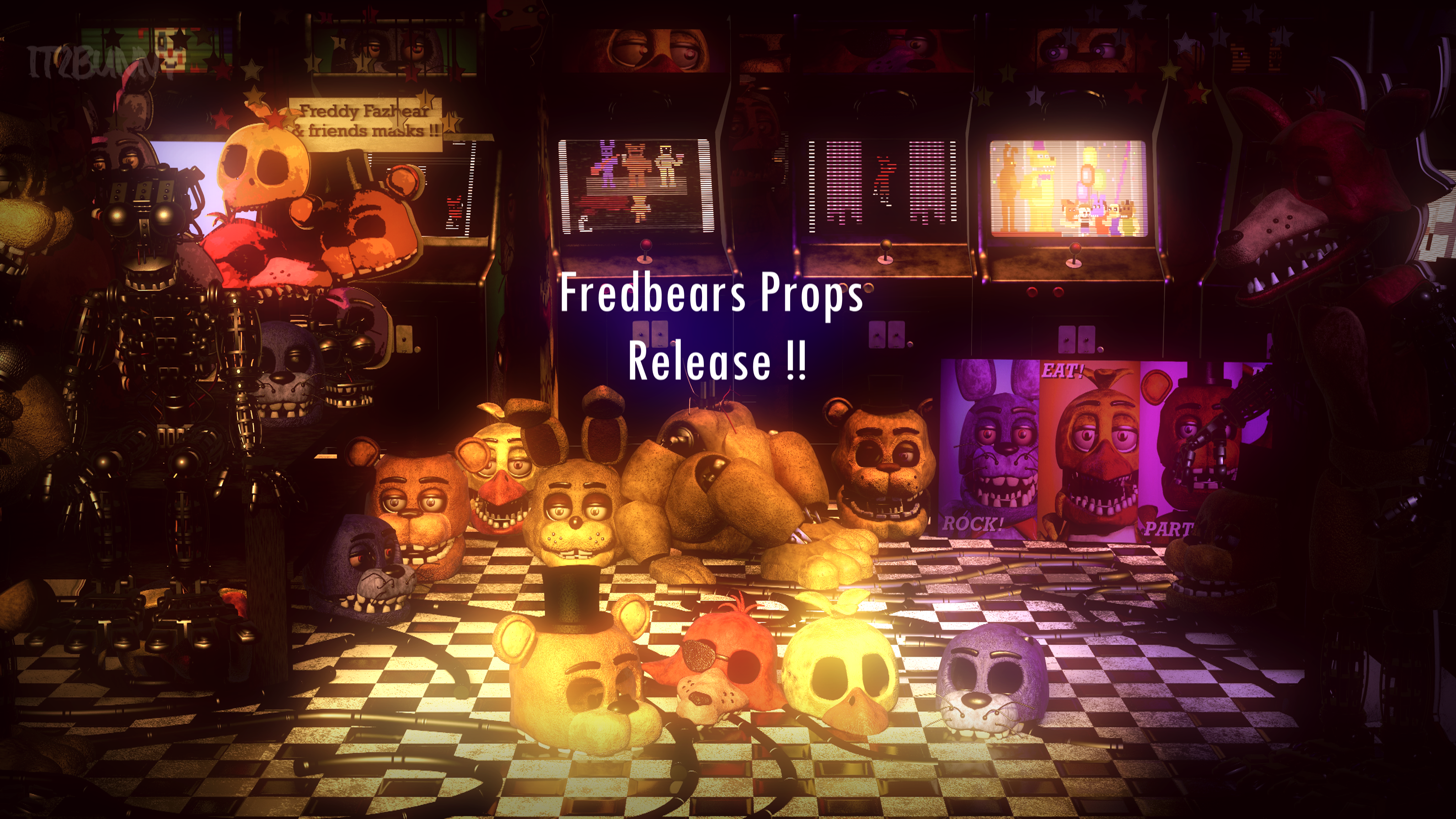 nonezer on X: Fredbear's Family Diner - Release [C4D] Rules : - Credit me  when you use it. - you can edit it as long as you give credits. - don't say