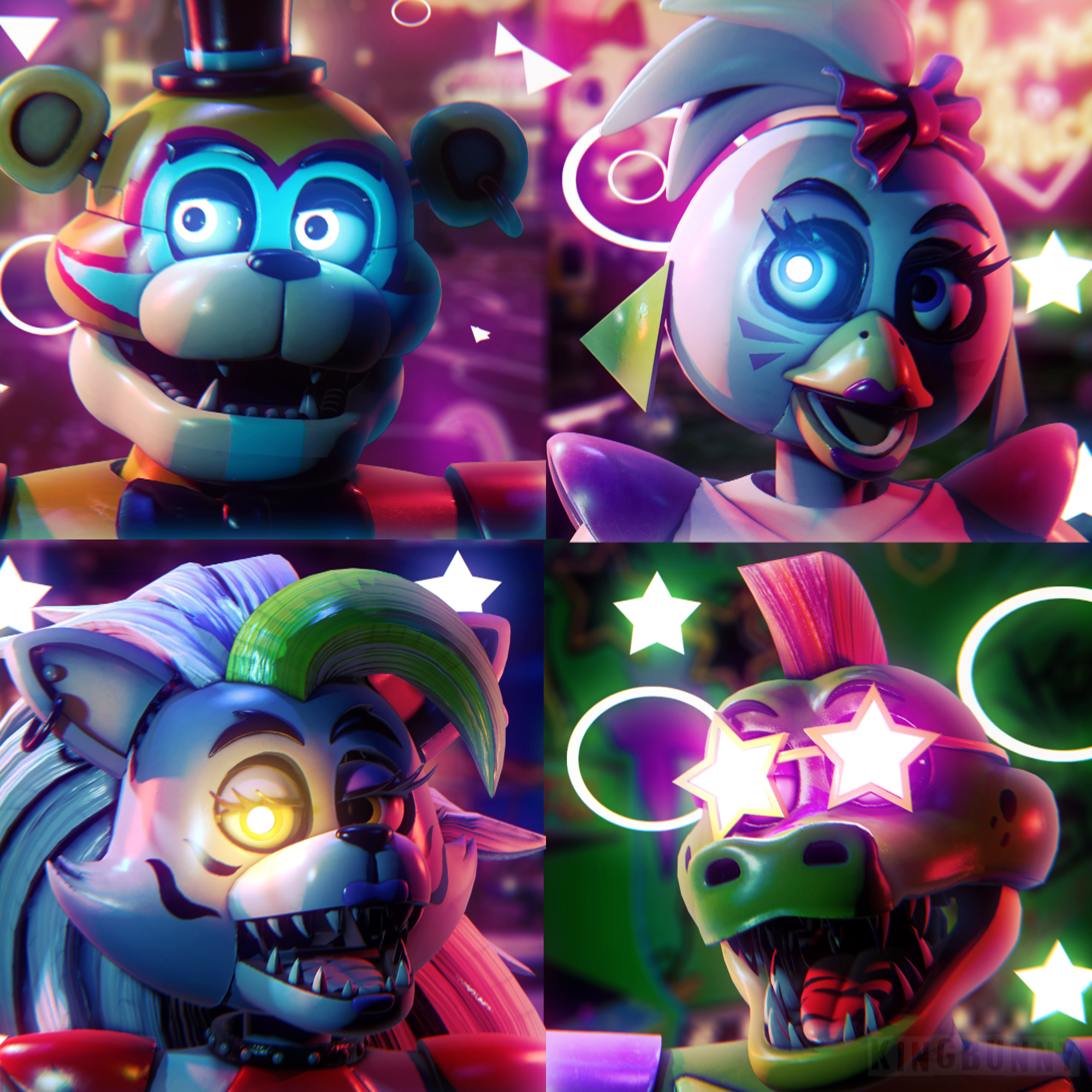 👑 BunZai ❄ on X: C4D - Abandoned FNaF 1 Animatronics - My Concept   / X