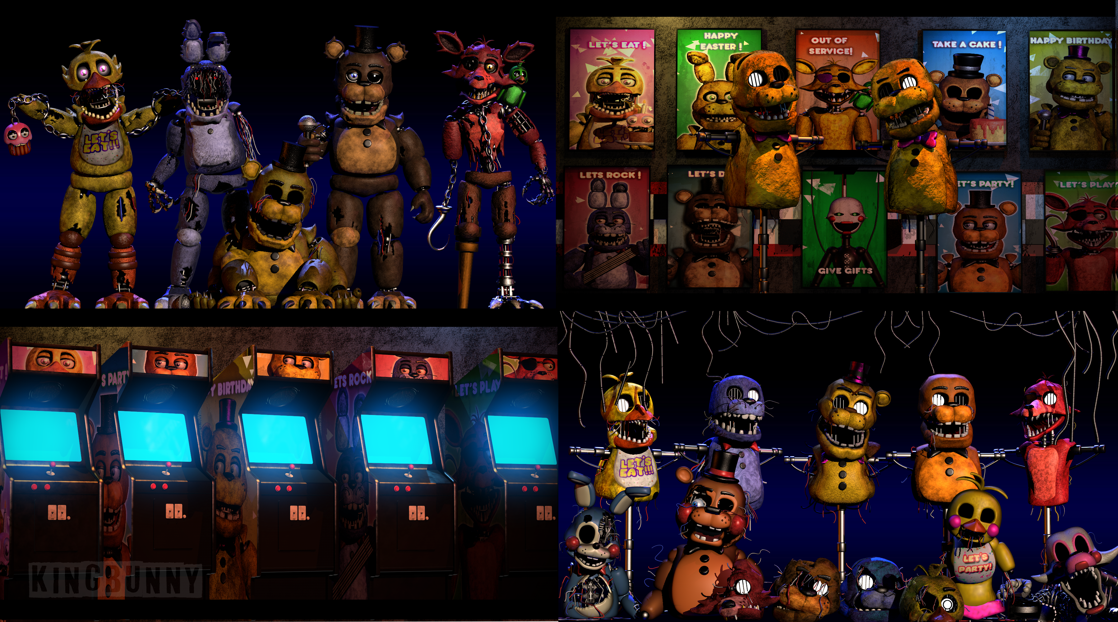 👑 BunZai ❄ on X: [C4D-R19] FNaF 6 Concepts WIP 2 Base models from FNaF  HW/AR Edits and Concepts by me #sptringtrap #afton #fnaffanart  #FreddyFazbear #Bonnie #Chica #Foxy #3dart #springbonnie #FNAFMOVIE #puppet  #