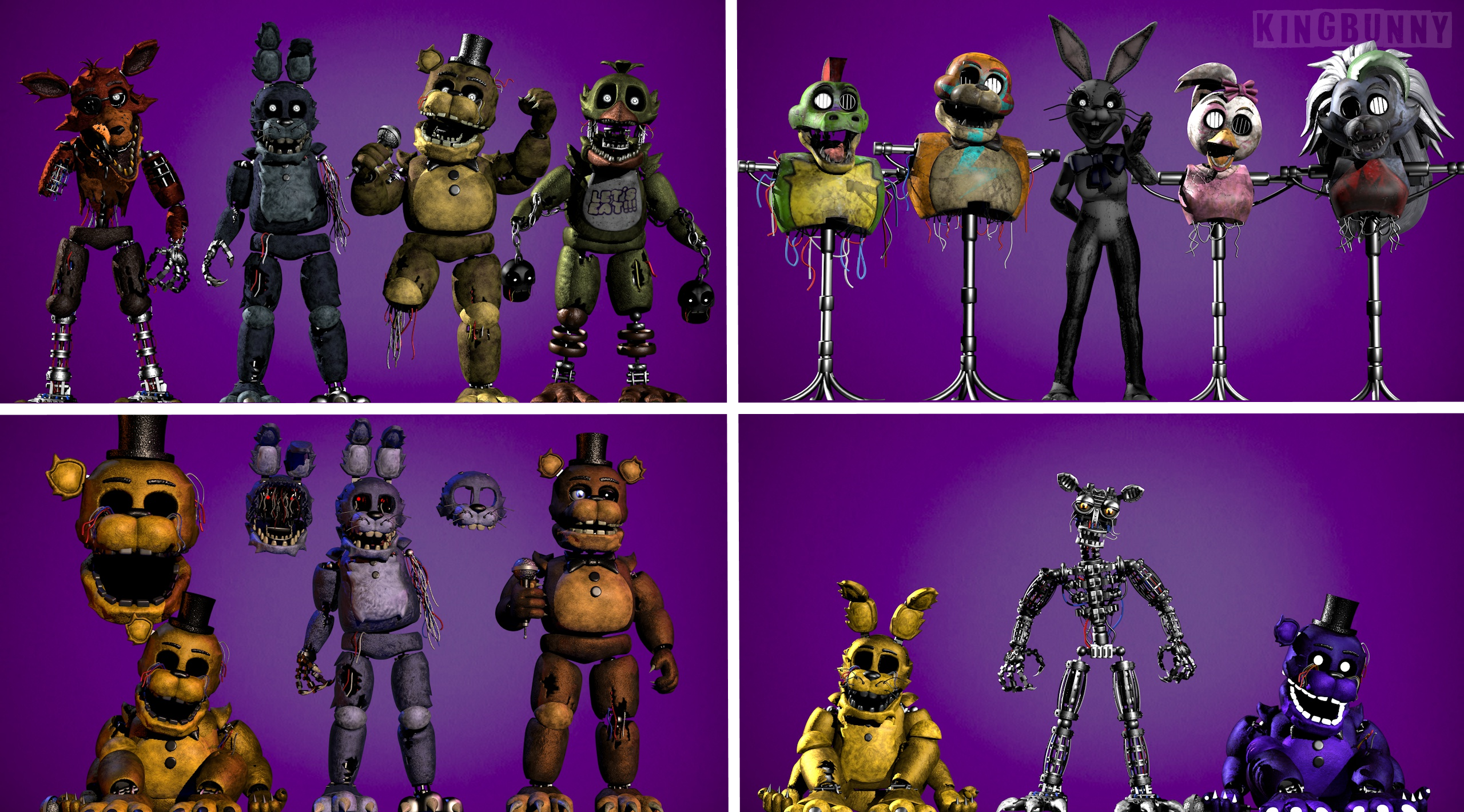 C4D/FNaF4) Nightmare Freddy Rare Screen FNaF 2 by DarkyTheRabbit on  DeviantArt