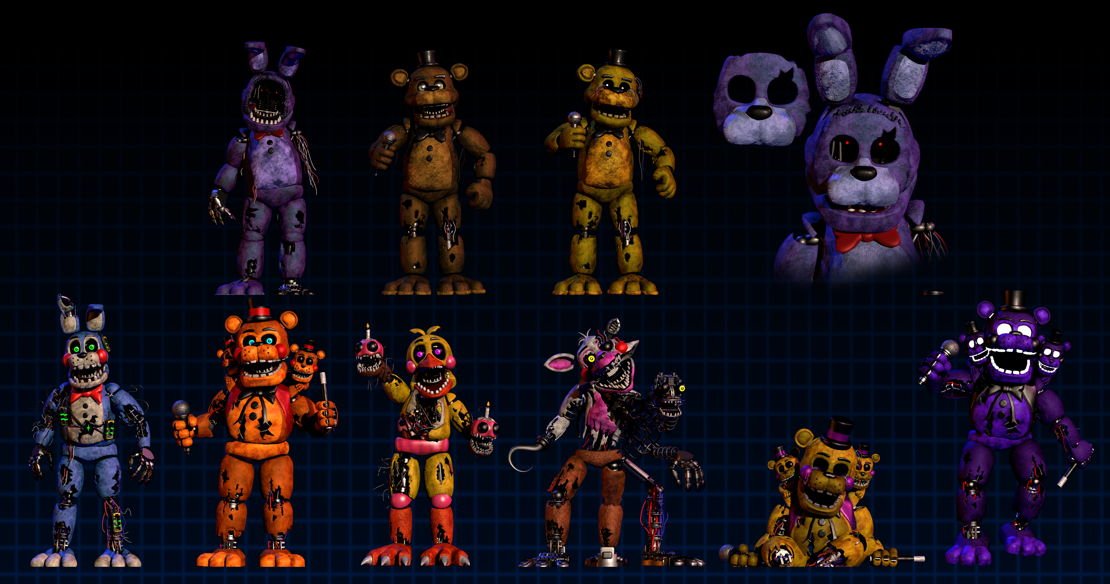 FNAF 4 Nightmare Pack Download C4d by souger222 on DeviantArt