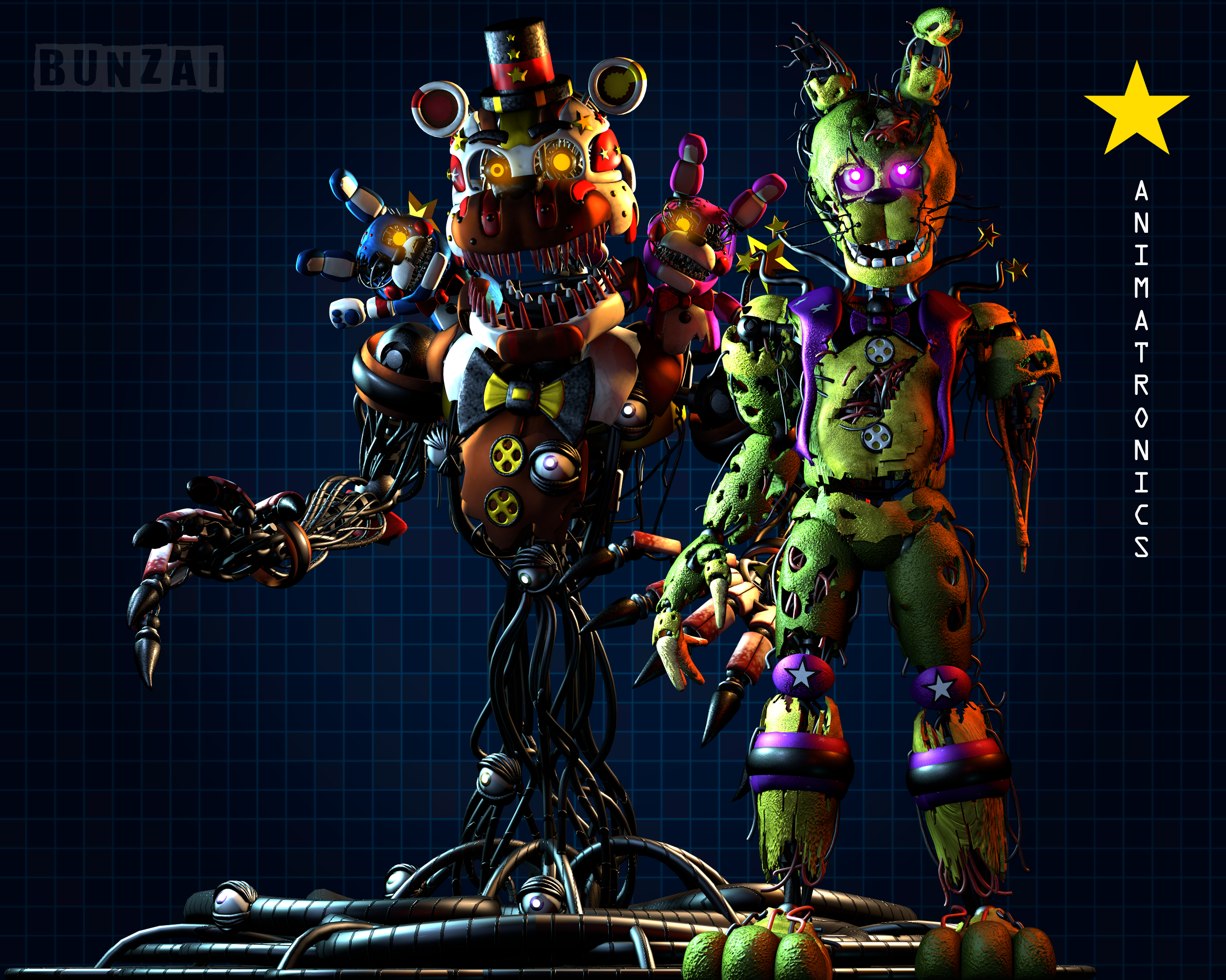 C4D-R19] Star Animatronics PT1 Updated by Bun-Zai on DeviantArt