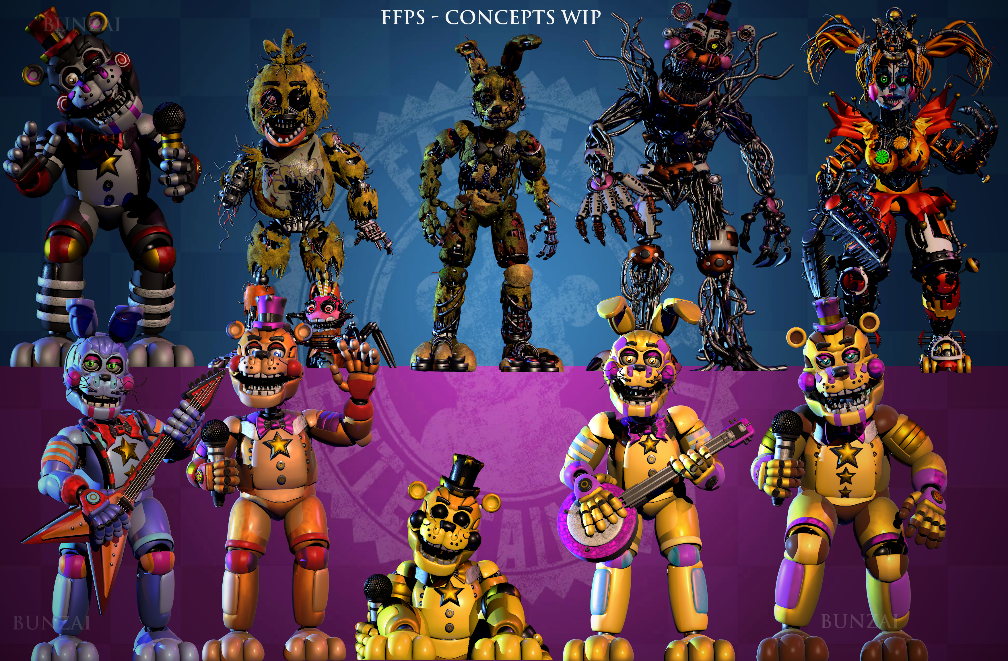 Inaccurate Fnaf 1 pack Download c4d by souger222 on DeviantArt
