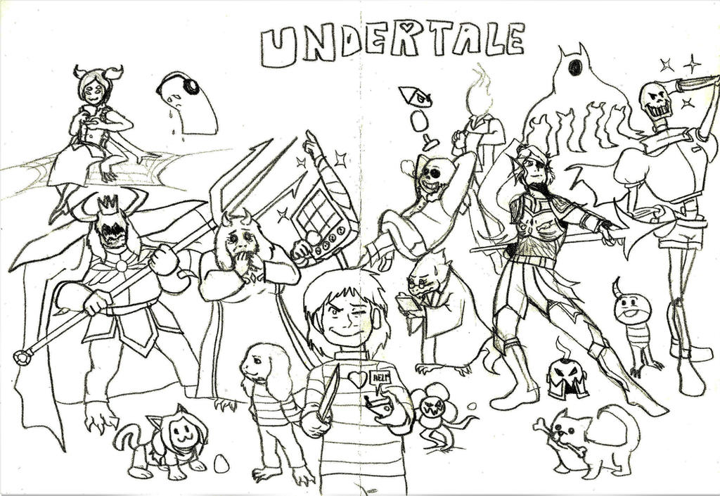 Undertale Group Sketch by Dinahmite64 on DeviantArt