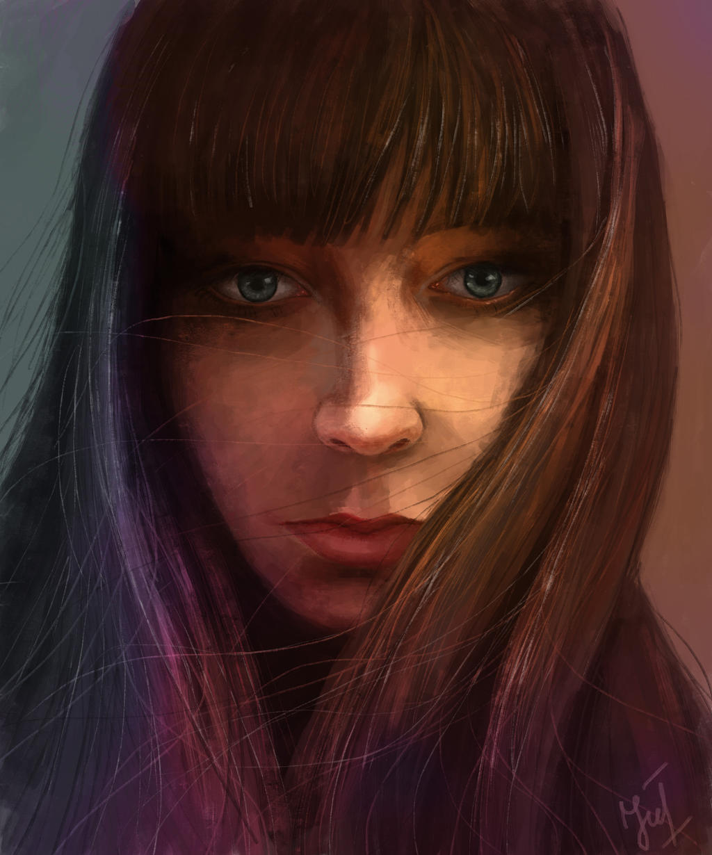 Self portrait digital painting