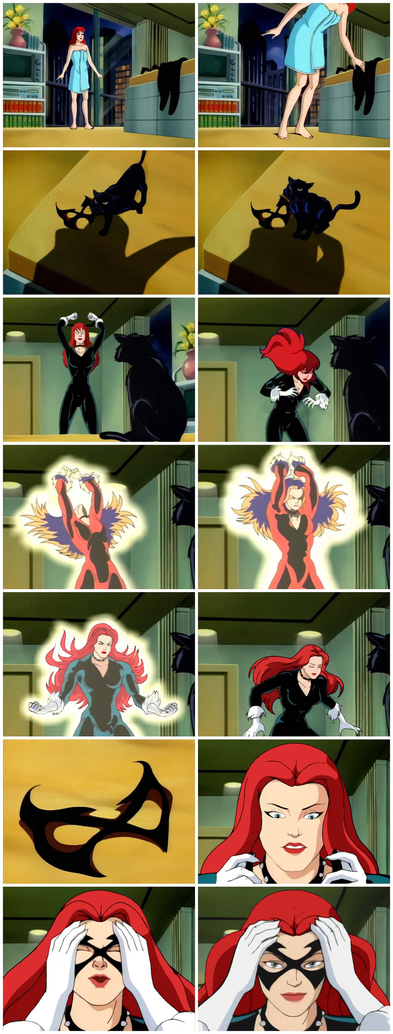 Mary Jane turns into Black Cat - Transformation 03