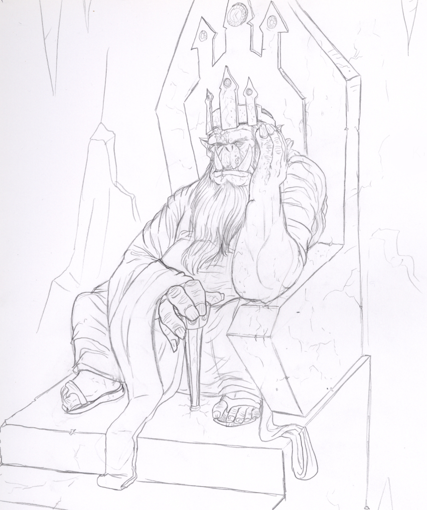 Fantasy Sketches - The Troll King Dovregubben