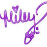 Firma de miley en purpura