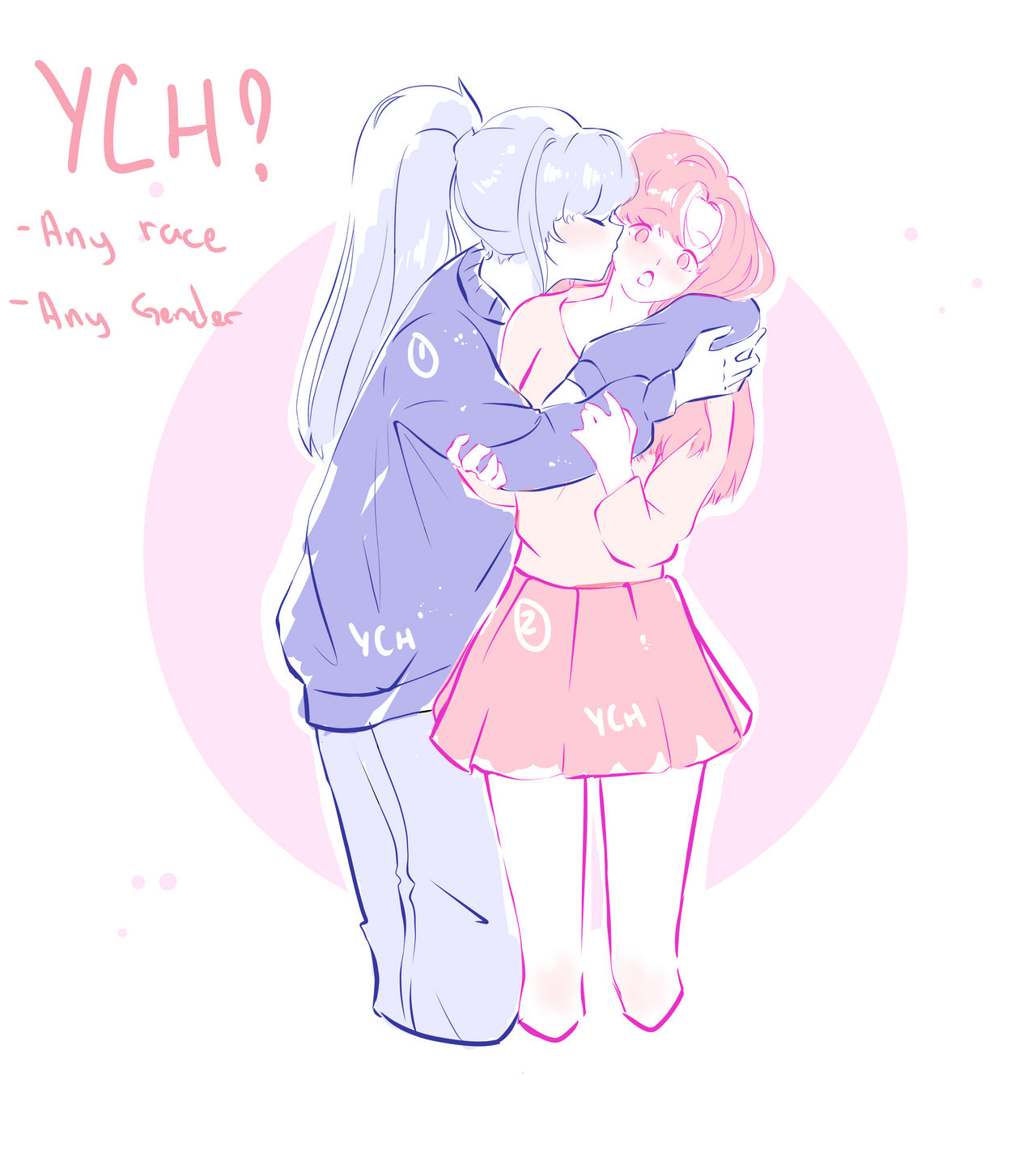 YCH kiss hug! by YeDuart on DeviantArt