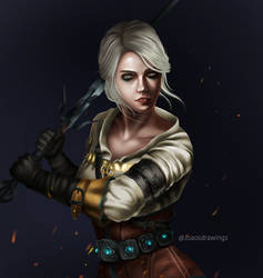 Ciri - The Witcher 3 original artwork